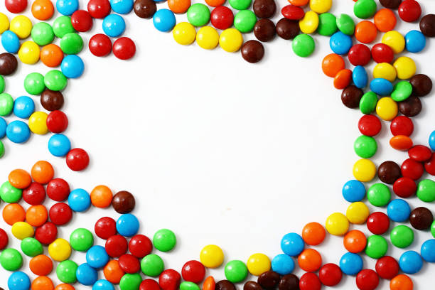 istock sweet color candy in white background 821997240