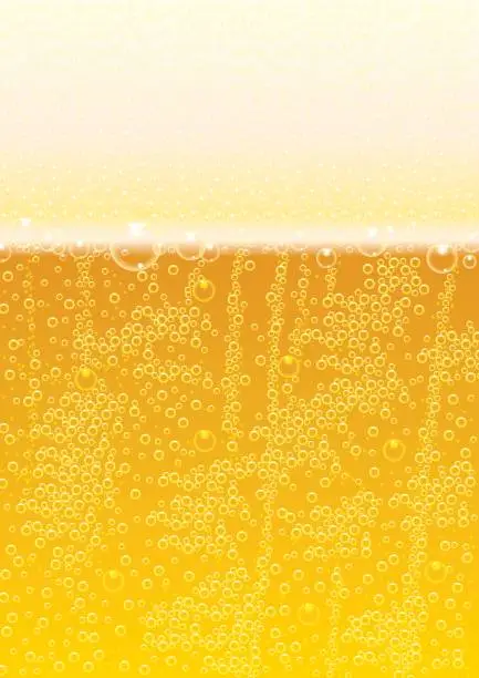 Vector illustration of Pattern Background Bubble Beer