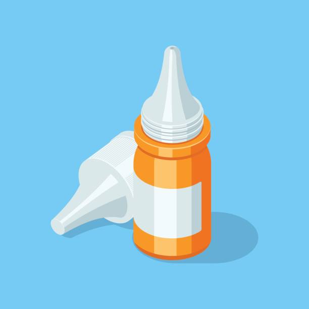 ilustrações de stock, clip art, desenhos animados e ícones de opened medical drops bottle. - lubrication infection