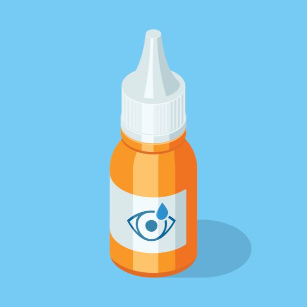 butelka kropli do oczu - moisturizing cream audio stock illustrations
