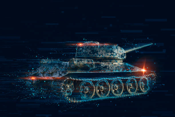 Pixel distortion of the combat vehicle