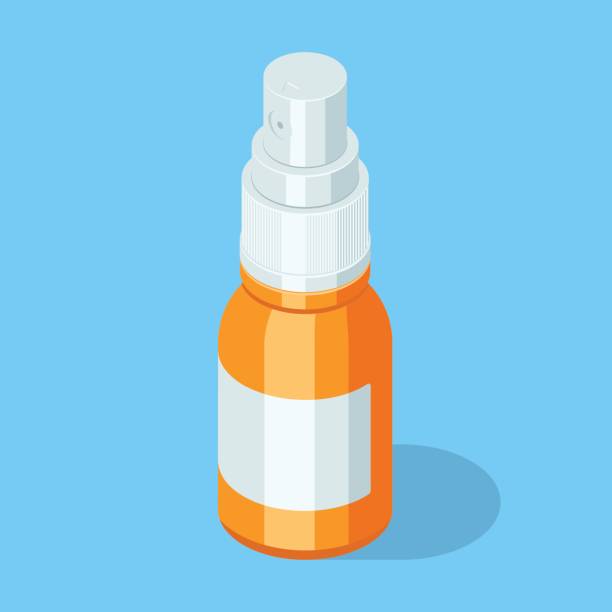 butelka z rozpylaczem medycznym. - moisturizing cream audio stock illustrations