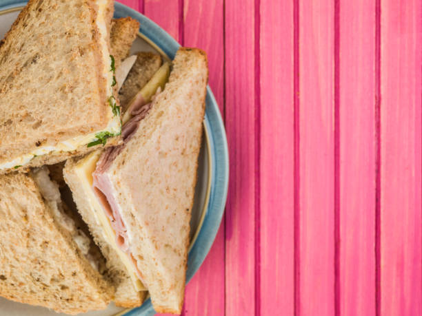 istock Plate of Assorted Sandwiches in Brown Bread 822023710