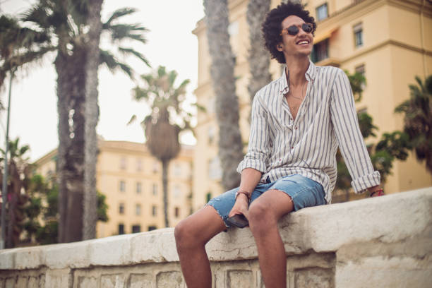 istock Cute man listening music 822040230