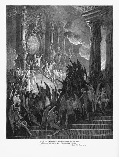 istock High on the throne of a royal state Victorian Engraving, 1885 822042954