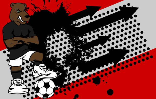 istock strsporty bear soccer player cartoon background 822061268