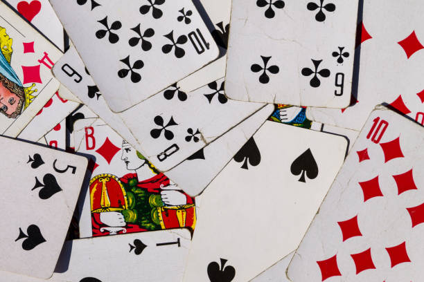 istock Background of the old playing cards 822082522