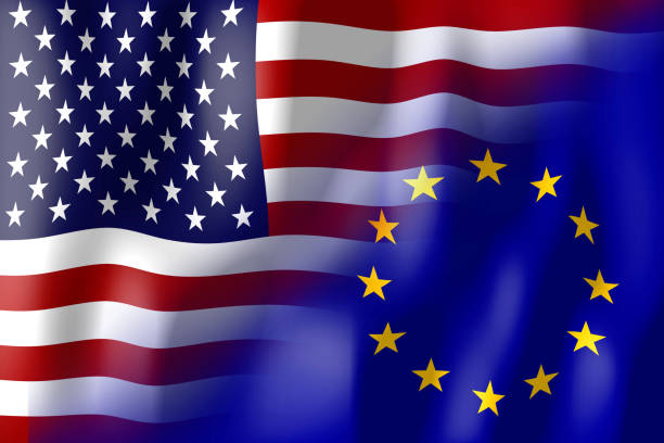 istock USA and European Union flags 822087060