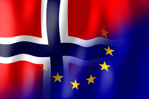 istock Norway and European Union flags 822091576