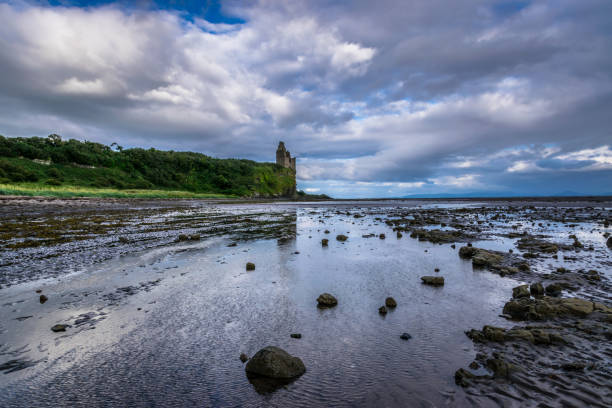 Greenan Castle is a 16th-century Tower House in Scotland stock photo