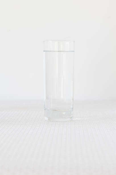 Glass of watter isolated on white background stock photo