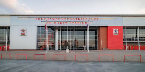 St Marys Stadium, Southampton Southampton, UK. 24th July 2017. The exterior and main entrance of St Mary's Stadium. Home of Southampton football club. southampton england photos stock pictures, royalty-free photos & images