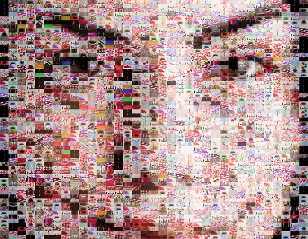 Photo of Female beauty portrait made out of makeup imagery