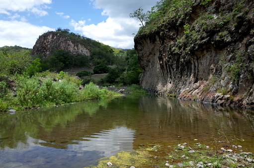 Somoto Canyon in the north of Nicaragua, a popular tourist destination for outdoor activities such as swimming, hiking and cliff jumping