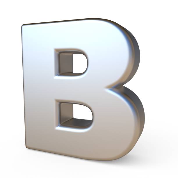 istock Metal font LETTER B 3D 822193762