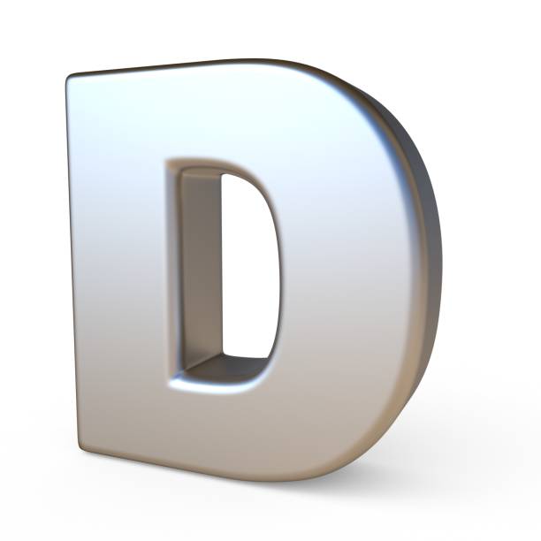 istock Metal font LETTER D 3D 822193800