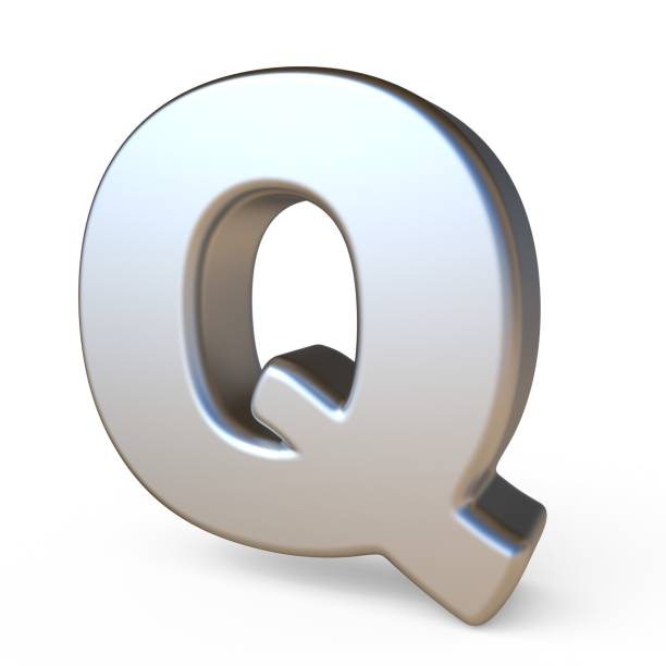 istock Metal font LETTER Q 3D 822193970