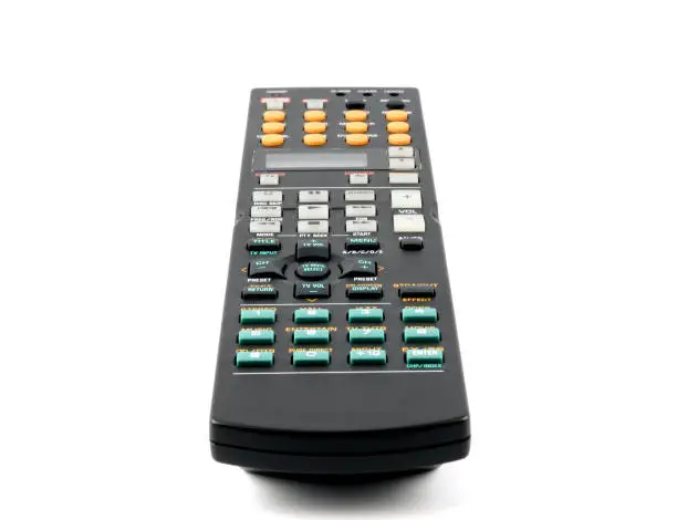 Remote control panel on a white background