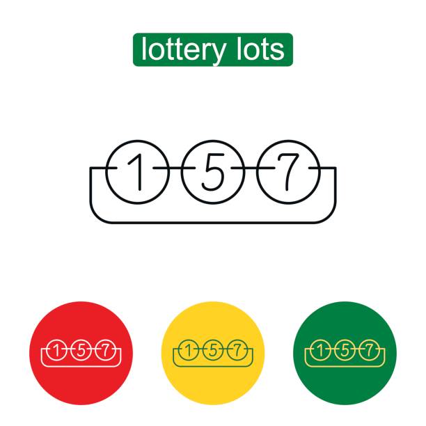 Lottery number balls line icon. Lottery number balls line icon. Keno. Single flat icon on white background. Outline illustration of lottery concept for web design, mobile application. Editable stroke. kenora stock illustrations