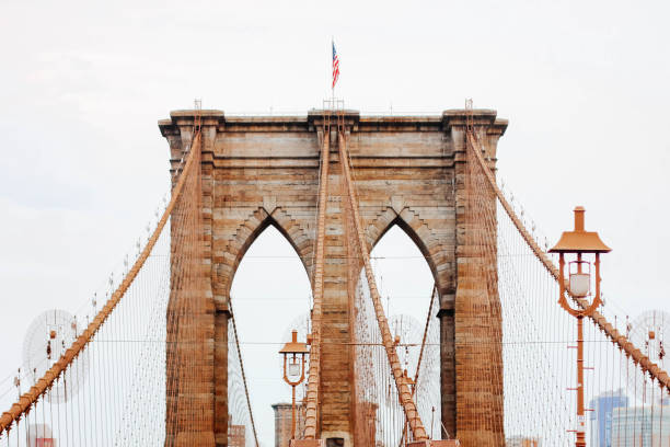 istock Brooklyn Bridge with NYC Skyline 822241332