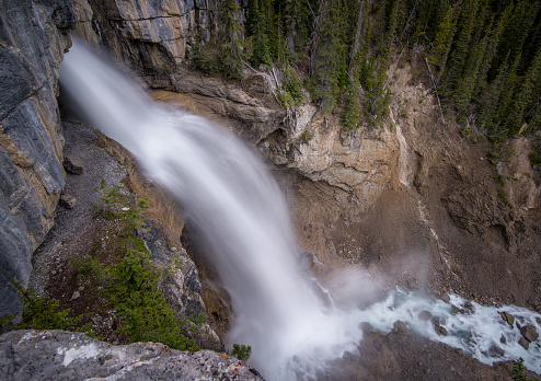 Panter Falls located in Jasper National Park, Alberta Canada