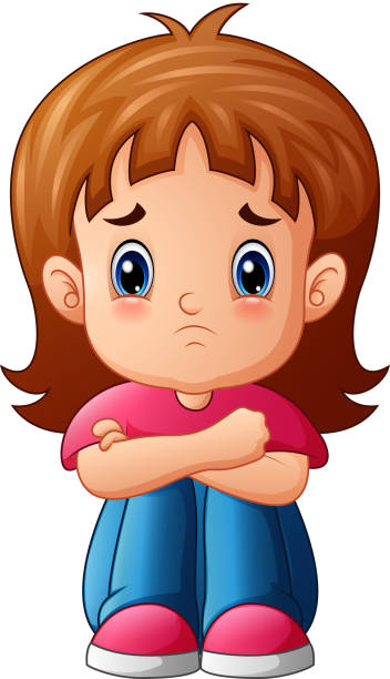 Sad Girl Cartoon Sitting Alone Stock Illustration - Download Image Now -  Sadness, Child, Girls - iStock