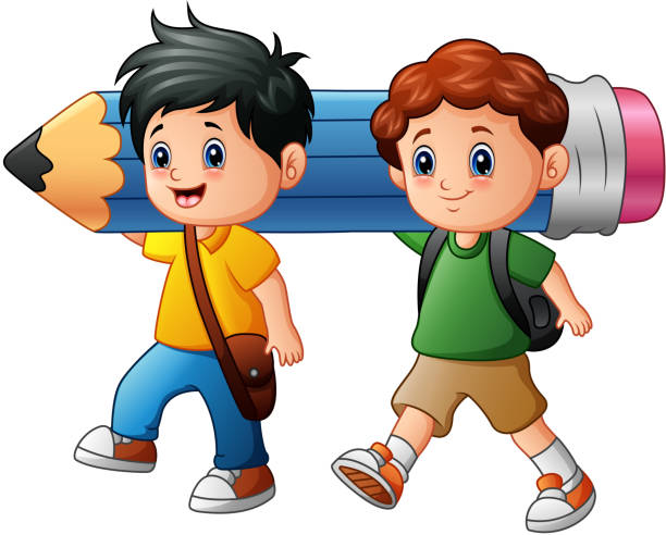 Cartoon Children Carrying Pencil To Write Illustrations, Royalty-Free Vector Graphics & Clip Art - iStock Cartoon Children Carrying Pencil To Write Illustrations, Royalty-Free Vector Graphics & Clip Art - iStock