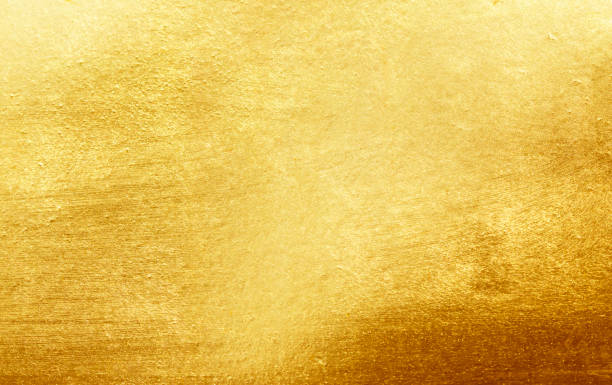 istock Shiny yellow leaf gold foil texture 822249446