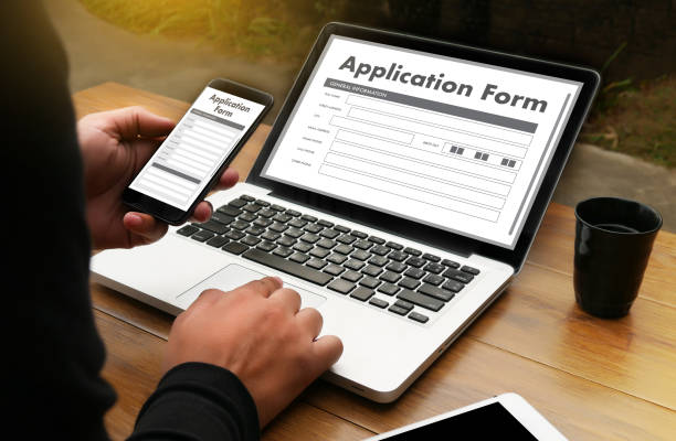 istock business man working on laptop computer use Online Web Job Application Form moniter 822257862