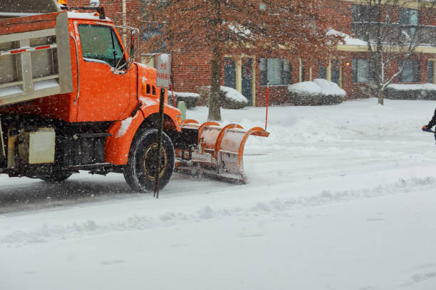 istock Snow clearing. Tractor clears the way after heavy snowfall. 822268830