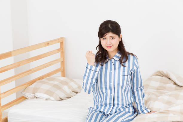 istock woman in night clothes,Smile 822268888