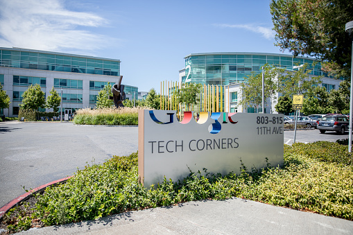 Sunnyvale, California, USA - July 14, 2017: Google Tech Corners located at the intersection of Innovation Way and 11th Avenue in Sunnyvale is fairly recent land grab in Silicon Valley by the search engine titan as it continues to try to keep up with it's growing employee base.