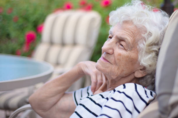 istock Lonely Senior Women with Gentle Smile 822281406