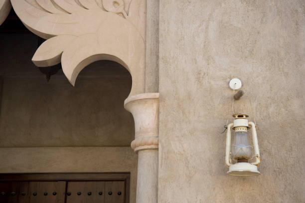 istock Doorway in the Old Town Dubai with kerosene lantern 822289514
