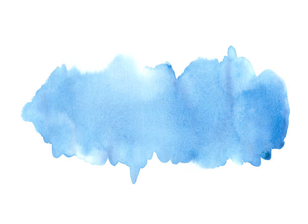 istock Buel hand drawn abstract watercolor stain background. Artwork painting. 822289526