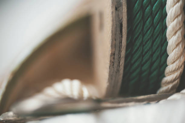 Close up of green decorative rope.