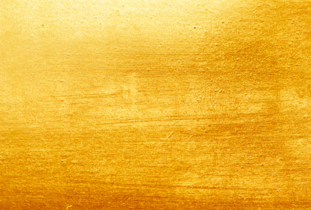 istock Shiny yellow leaf gold foil texture 822290494