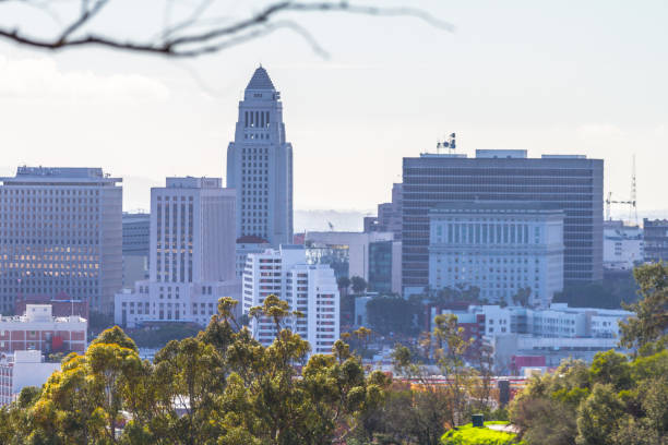istock Downtown Los Angeles cityscape 822293348