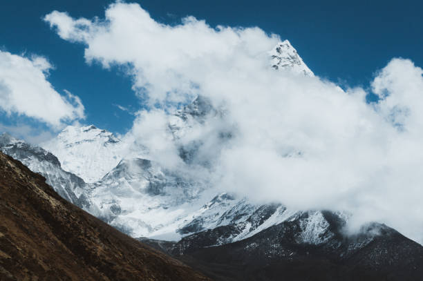 istock Snow covered mountains in Himalayas 822293380