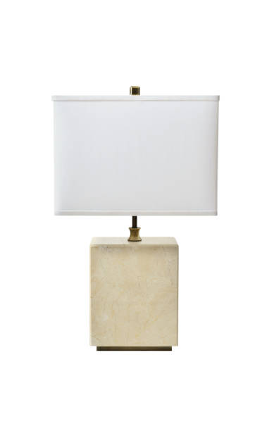 White table lamp stock photo