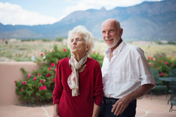 istock Two Senior Adults Talking, Discussing and Laughing 822301812