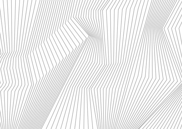abstrakte grauen linien brechung vektor hintergrund - einzellinie stock-grafiken, -clipart, -cartoons und -symbole
