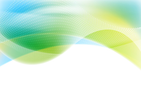Blue and green abstract shiny waves background. Vector design