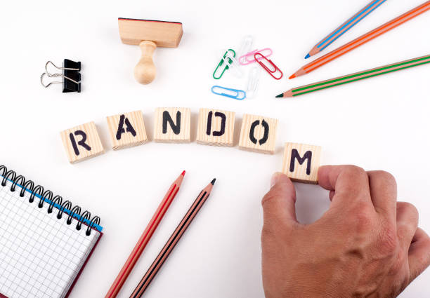 istock Random concept. Wooden letters on a white background 822325444