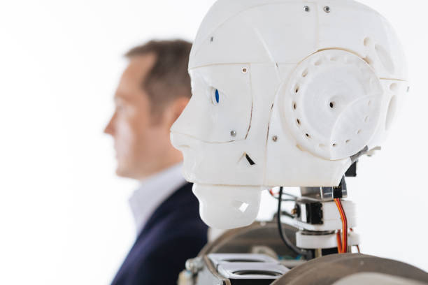 istock Profile picture of a robot and its prototype 822330810