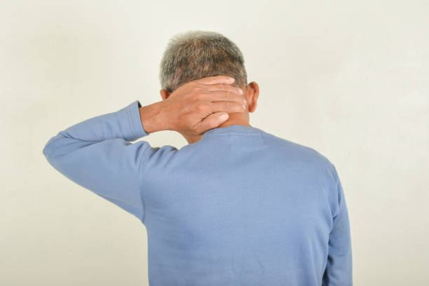 istock Neck pain in the elderly 822345196