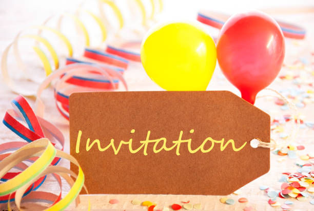 istock Party Label, Balloon, Streamer, Text Invitation 822349948