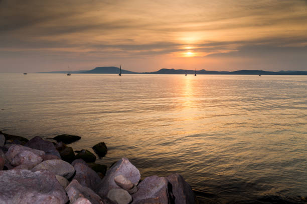 Sunset at lake Balaton