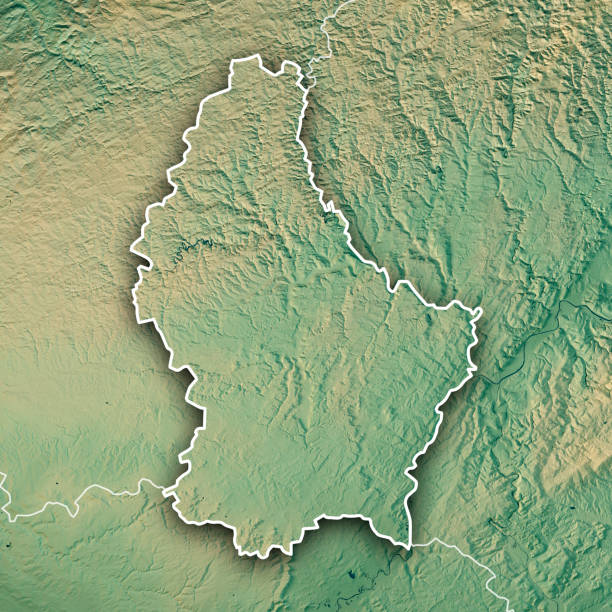 istock Luxembourg Country 3D Render Topographic Map Border 822358502