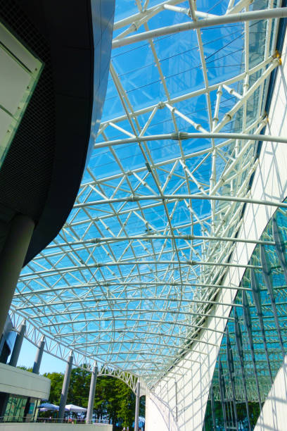 istock Modern glass roof architecture 822365296
